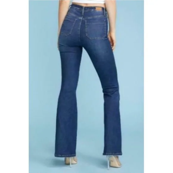 Judy Blue Boho Plus Size High Rise Ultra Flare Dark Denim Blue Jeans Size 22W - Picture 2 of 14